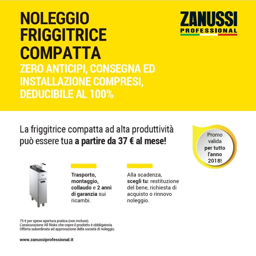 noleggio friggitrice compatta